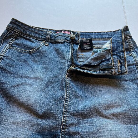 Women's Bubblegum Faded Blue Jean Pencil Skirt Size 12 - Picture 6 of 10